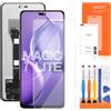 AGCUT Schermo LCD per Honor Magic 7 Lite Display LCD per Honor Magic7 Lite BRP-NX1 6,78 Pollici Schermo di Ricambio Digitalizer Touch Screen Assembly con Riparazione Kit, Nero