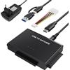 Wowfast Adattatore USB 3.0 con alimentatore 12V 2A per HDD/SSD 2,5 e 3,5 pollici, compatibile Windows 10/8/7/XP/Vista, Mac OS, Linux