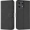 Verco Custodia a libro per Motorola Edge 50 Pro, per Motorola Edge 50 Pro, funzione di carte di credito/supporto, colore: nero