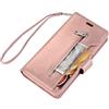 ZCDAYE Custodia in pelle con cerniera (Samsung Galaxy S9 Plus, Oro rosa)