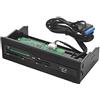 Denash Lettore di Schede Interno, 5,25 nel Lettore di Schede del Computer, Pannello Multimediale Supporto del Pannello Anteriore Porta USB3.0 M2 SD MS XD CF TF Card