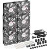 Wathai 6 ventole 120 mm, con spina, cuscinetti a doppia sfera e regolatore velocità per server rack, serre, cantine, ventilazione finestre