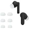 kwmobile 6x Auricolari di ricambio compatibile con CMF by Nothing Nothing Ear (a) Gommini sostitutivi in Silicone - 3 Misure - bianco