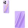 Leeneen Custodia per telefono con supporto per rossetto, supporto in silicone per telefono con supporto per lucidalabbra, supporto adesivo per lucidalabbra, porta carte di credito per iPhone e Android