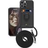Wishcover store Cover Per iPhon 15 Pro Max Collana Cordino CustodiaTPU Silicone Case Bumper,Cordoncino+Scorrevole [Protezione Copri Fotocamera]+Slot,Custodia da Collo per Smartphone。