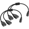 PNGKNYOCN Cavo di alimentazione da DC a Dual USB Y, 2 confezioni DC 5,5 x 2,1 mm femmina a doppia presa USB, convertitore adattatore di ricarica per dispositivi a bassa potenza da 5 V, router,