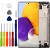 Duotipa Display TFT da 6,7 per Samsung Galaxy A72 4G SM-A725F (nero con cornice), display LCD touchscreen, montaggio con kit di strumenti di riparazione (non impronte digitali)