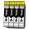 HenceBuy 503XL Compatibili per Cartucce Epson 503 XL Nero Multipack per Stampante Expression Home XP-5200 XP-5205 XP5200 XP5205 Workforce WF-2960DWF WF-2965DWF WF-2960 WF-2965 WF2960 WF2965 (4 Nero)
