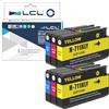 LCL Cartucce d'inchiostro Compatibile 711XL 711 XL High Yield (2Ciano 2Magenta 2Giallo) Sostituzione per HP Designjet T120 24 T120 610 T520 24 T520 36 T520 610 T520 914 T125 24 T530 T130 T525