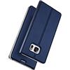 Verco Galaxy S7 Cover, Custodia a Libro Pelle PU per Samsung Galaxy S7 Case Booklet Protettiva [magnetica integrata], Azzurro