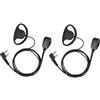 Retevis RE3224 Cuffie Ricetrasmittenti 2 Pin Tipo-D Auricolare Compatibile con Walkie Talkie RT24 RT22 RT27 RT15 RT28 RT617 RT618 RT619 Baofeng BF-888S Kenwood (2 Pezzi)