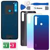 Eonpam Scocca Vetro Posteriore Sostituzione per Xiaomi Redmi Note 8T Originale Back Cover Coperchio Copribatteria+Kit di Riparazione(Blu)