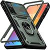 Giyer Per Samsung Galaxy S21 Ultra Custodia, S21 Ultra 5G con protezione per fotocamera a 360°, anello in metallo, antiurto, antiurto, per Samsung S21 Ultra 6.8, colore: verde militare
