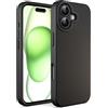 N NEWTOP Custodia Cover Compatibile per iPhone 16 Plus, ORI CASE TPU Silicone Semi Rigido Colori Fodera Interna Microfibra Morbida Protezione Anti Urto Tocco Liscio Guscio Resistente (Nero)