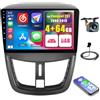 Inefala 8 Core 2+64GB Radio per Seat Leon 2 MK2 2005-2012 Android 15 con Wireless CarPlay Android Auto, 9 Pollici Stereo Touch Soporta Bluetooth WIFI 59UI 32 EQ DSP GPS Comandi al Volante