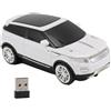 Vikye Mouse da Gioco Wireless a Forma di Auto Sportiva, Ricevitore USB da 1600 DPI per Laptop, Compatibile con e (WHITE)
