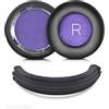 XBERSTAR Backbeat Pro, cuscinetti auricolari di ricambio per cuffie Plantronics Backbeat pro1 pro 2 wireless con cancellazione del rumore (cuscinetti neri e coprifascia)