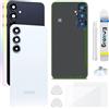 Enkeig Vetro Posteriore per Samsung Galaxy A55 SM-A556, Bianco | Qualità originale scocca vetro posteriore copribatteria back cover cover posteriore back glass con lente fotocamera kit.