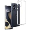 REY Cover in Gel TPU Trasparente per Motorola Moto Edge 5G 2024, Ultra Sottile 0,33 mm, Morbido Flessibile, Custodia Silicone
