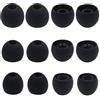 BLLQ Zsmzzd 12PCS S/M/L Replacement Eartips Ear Buds Ear Tips Ear Gels Earpads Silicone Buds for Powerbeats PRO, BeatsX, Senso, TOZO, Sony & Other Inner Hole 3.8mm Earbud in-Ear Headphones,Black,Sml