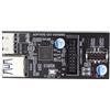 xiwai Splitter a doppia porta USB 3.0 19/20 pin e tipo E femmina header splitter a singolo connettore scheda madre 19/20 pin adattatore PCBA HUB 5 Gbps