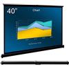 Cocar P1-SN40 - Schermo di proiezione portatile da 40 pollici per mini proiettore professionale/LED/LCD/DLP autoportante stile home cinema per interni ed esterni, compatibile con 4:3/16:9
