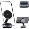 K&F CONCEPT Supporto Magnetico Cellulare Auto, Supporto Telefono Ventosa Mag-Safe, Regolabile su 3 Assi per Auto e Superfici Lisce, Compatibile con iPhone 17 Pro Max 16 15 14 13 12/Android