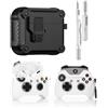 LEWOTE Custodia protettiva 3 in 1 compatibile con Apple AirPods 3 in 1 con kit di pulizia e portachiavi (gamepad)