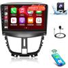 Techschermo [2+64G]Autoradio Android 13 per Peugeot 207 2009-2013 con Senza Fili Carplay & Android Auto - Radio Touchscreen da 9 Pollici con WiFi GPS DSP FM/RDS Radio SWC+ Telecamera di Backup AHD
