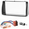 CARAV 11-038-22-6 mascherina per autoradio kit di installazione 2-DIN set per Corolla 2001-2006 + ISO adattatore antenna