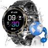 Fenamor Smartwatch Militare 1,43 Rugged AMOLED Acciaio IP68 Chiamate Bluetooth per Android iOS 100+ Modalità Sportive Cardiofrequenzimetro SpO2 e Sonno