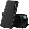 Fiyer Cover S20 FE per Samsung S20 FE 5G in pelle sottile trasparente Flip Folio Custodia a libro per Samsung Galaxy S20 FE Case 360 Full Body Antiurto Antigraffio Cavalletto Stand Cover (nero)