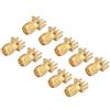 Fydun Connettore SMA, 10 Pezzi Ottone Presa Jack Femmina SMA PCB 50 Ohm Connettori RF Passo 1,6 mm per il Collegamento di Antenne, PCB di Saldatura e Prese Dell'antenna