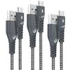TECHGEAR [3 Pezzi Cavi Intrecciati ad Alta Resistenza USB-C Cavi di Sincronizzazione e Carica (30cm / 1m / 2m) Compatibile con iPad Pro 12.9 2021/2020/2018, iPad Pro 11 - Argento