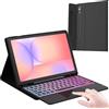 ROOFEI Custodia per Samsung Galaxy Tab S10 Lite/S10 FE/S9/S9 FE 10,9 pollici, con tastiera: illuminazione a 3 zone, tastiera con touchpad, tastiera rimovibile tedesca QWERTZ layout tastiera per tablet S10
