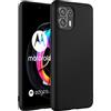 Verco Compatibile con Motorola Edge 20 Lite, cover posteriore opaca per Motorola Edge 20 Lite, custodia in silicone - nero