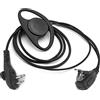 SUNDELY Auricolare a forma di D compatibile con radio Midland G15Pro G18 HYT Hytera BD615 HYT2100 PD405 PD415 PD485 PD505 PD565 TC-610 Walkie Talkie Hidden Mic & PTT 2 pin con vite