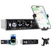 Hikity Autoradio 1 Din Bluetooth 5.0 con Supporto Porta Telefono, 360 Gradi di Rotazione per Navi, Radio con Bluetooth 2 USB/Ricarica Rapida/U Disk/FM/TF/AUX/4 * 45W