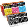 Jhaan Cartucce d'inchiostro Compatibili con Canon PGI-570XL CLI-571XL | 570 571 per Pixma TS5050 MG5750 MG5751 MG6850 TS5051 TS6050 TS8050 (4 PGBK, 4 Nero, 4 Ciano, 4 Magenta, 4 Giallo, 20-Pack)