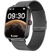 TOOBUR Orologio Smartwatch Donna Trendy, Orologio Contapassi/Fitness Donna, Smart Watch Compatibili con Android/iOS, Rispondere al Telefono, Smartwatch Salute Femminile, Impermeabile IP68, Nero