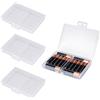 Linkidea Confezione da 4 contenitori impermeabili per batterie AAA, custodia da viaggio per 10 batterie AAA e AA, contenitore portatile e resistente, per casa/campeggio (trasparente)