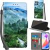 PHINIENLAND Cover per Honor X6a PU Pelle Custodia Flip Foresta | Custodia in pelle PU, Chiusura magnetica, Supporto regolabile, Scomparti schede, Protezione totale per Honor X6a