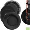 Geekria Cuscinetti auricolari di ricambio in velluto comfort per AKG K701, K702, Q701, Q702, K601, K612, K712, K400, K500, imbottiture per cuffie, parti di riparazione con guida video (Nero)