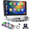 podofo Autoradio 4GB+64GB per Peugeot 206 (2004-2008)/Citroen C2 (2006-2013) Carplay Android Auto senza fili, Autoradio touchscreen 9 con BT/Mirror Link/FM/RDS/WiFi/GPS/Controllo al volante