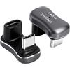 TNSLAND 2 Pezzi Adattatore USB-C Angolato 180°, Angolo Femmina a Maschio a Forma U, Adattatore USB-C Angolato per Laptop, Tablet e Smartphone