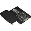 ADWITS 1 pacchi Custodia SSD da U.2 a NVMe, U.2 (SFF-8639) a M.2 Key-M 2,5 pollici 7 mm, compatibile con PCIe 3.0 4.0 NVMe e AHCI SSD - Nero