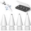 Inesore Set di 4 pezzi per Apple Pencil con punta di ricambio, per Apple Pencil 1 / 2 nd, 4 misure (0 - 0,6 - 1.05 - 1.95) punte di ricambio per Apple Pencil USB C/iPencil (bianco)