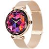LONGLU Orologio intelligente da donna con chiamata Bluetooth, smartwatch da donna per iPhone e telefoni Android, multi-sport, fitness tracker con risposta/effettuare chiamate impermeabili (oro)