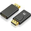JIEYUCHU Adattatore Displayport a HDMI 4K, 2 Pezzi Adattatore Displayport Maschio a HDMI Femmina Supporto Audio 4K 1080P, per HDTV, Monitor, Proiettori, Portatili e Altri