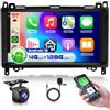 VECHTEL 4G&128G 9 Autoradio per Mercedes Benz B200 W169 W245 W639 Sprinter Vito Viano con Carplay Android Auto Wireless Android 15,Bluetooth RDS/FM Radio,Wi-Fi GPS Navi,Telecamera posteriore AHD